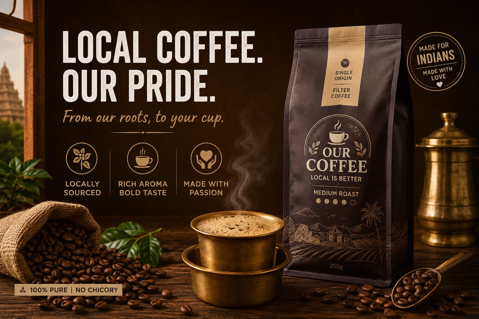 Pure Indian Brand coffee