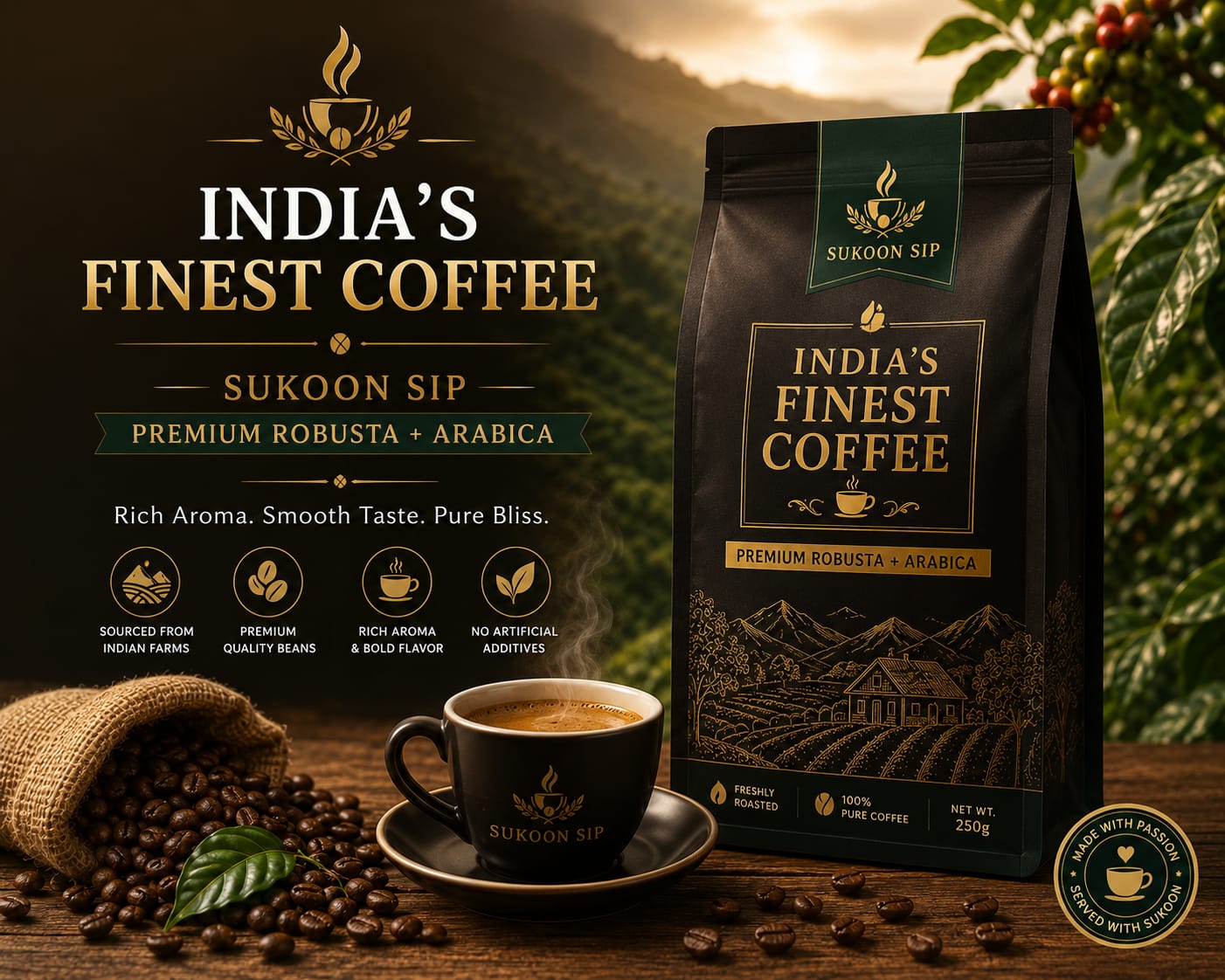 Pure Indian No.1 coffee brand